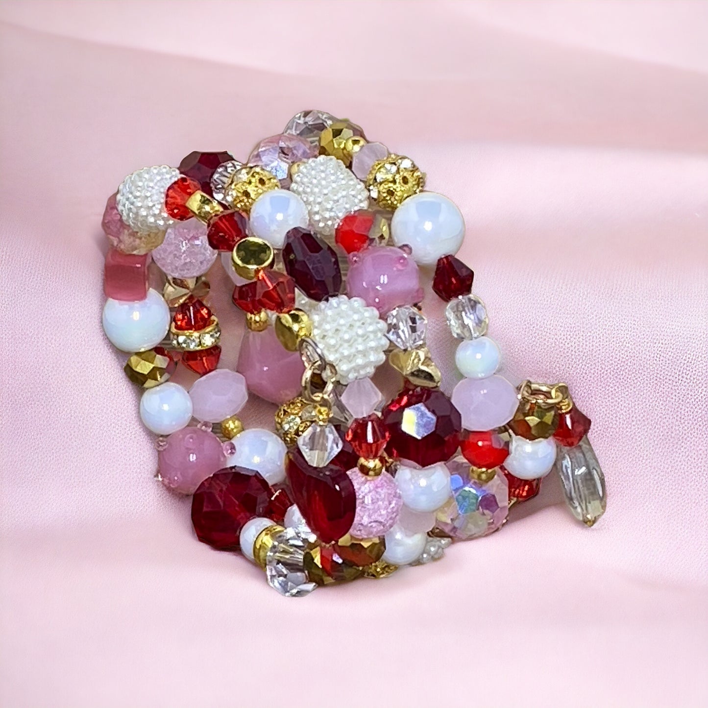 Bead My Valentine Wire Wrap Bracelet