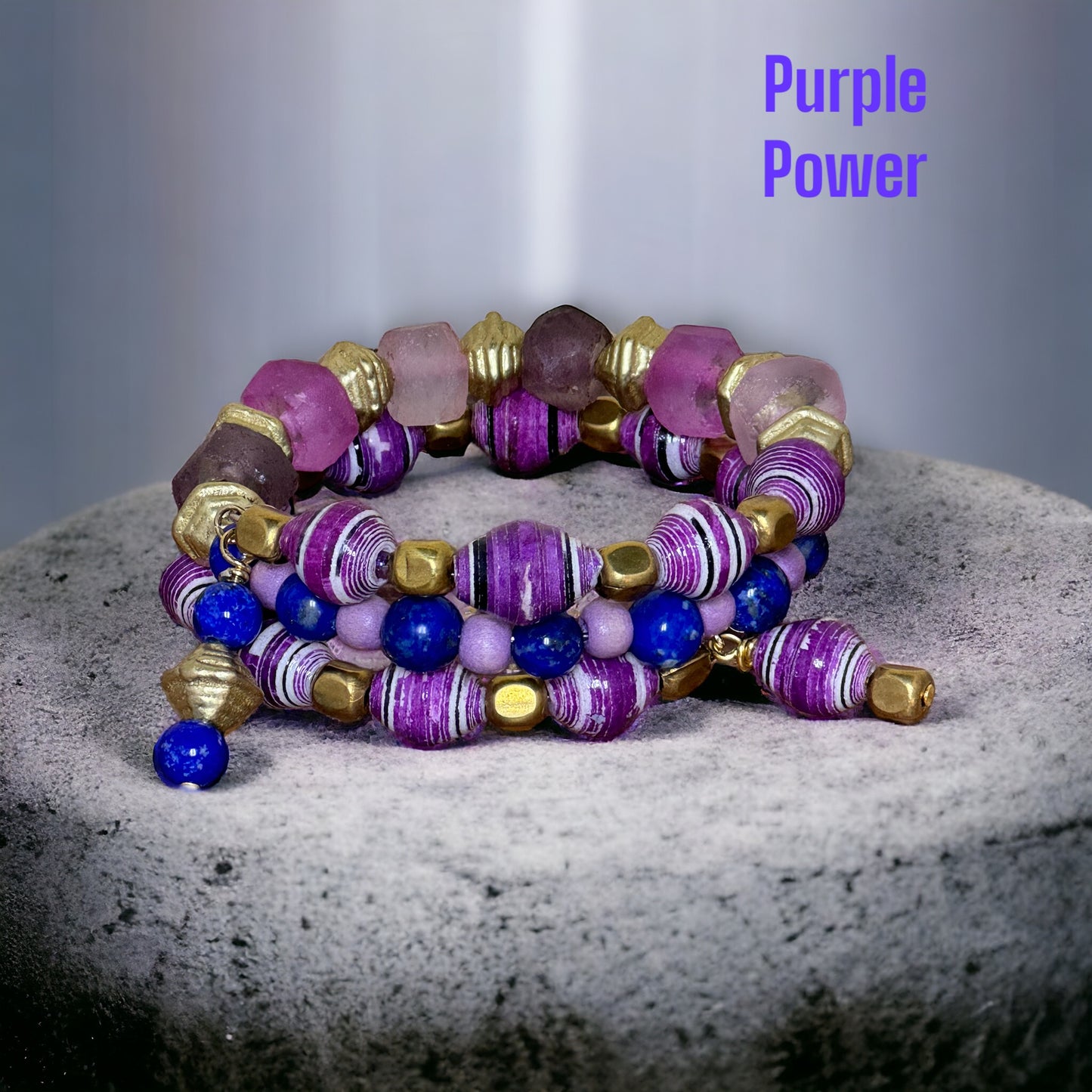 Purple Power Wire Wrap Bracelet