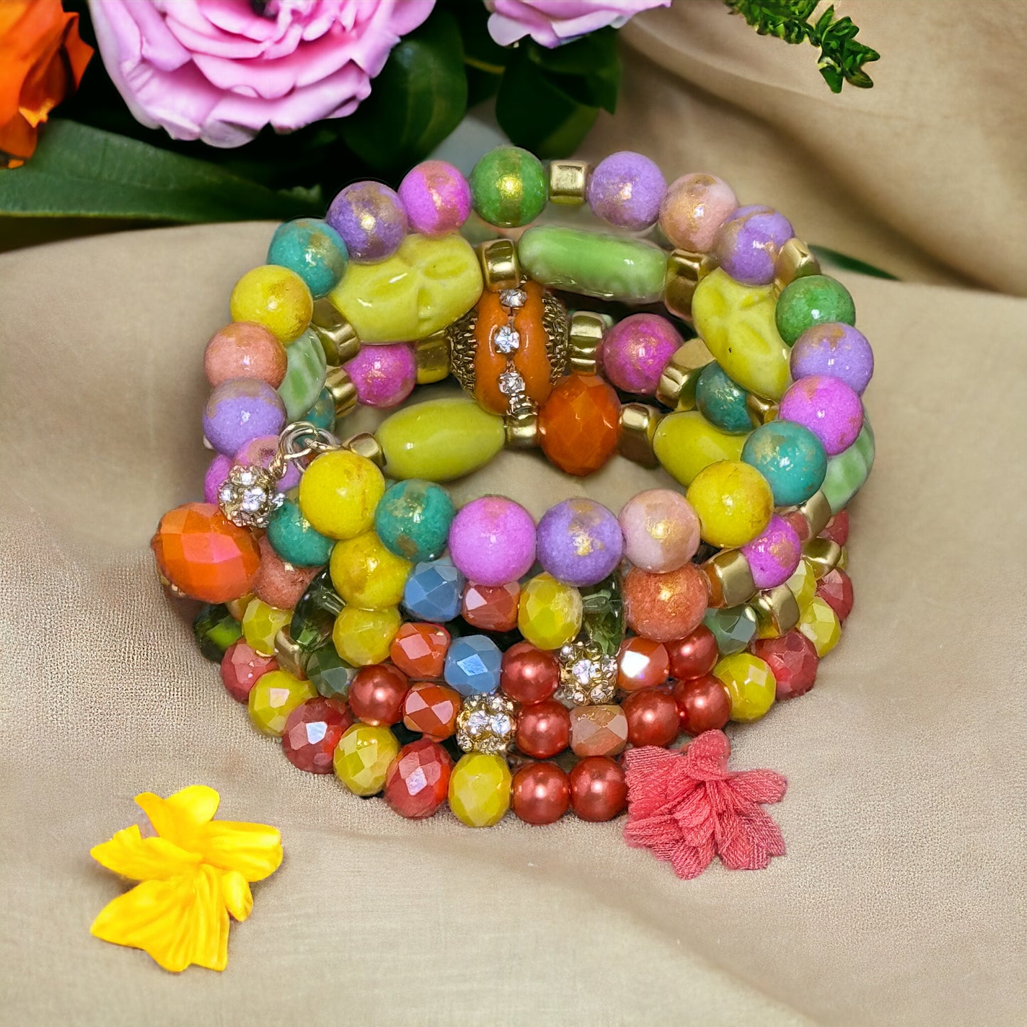 Spring Has Sprung Wire Wrap Bracelet