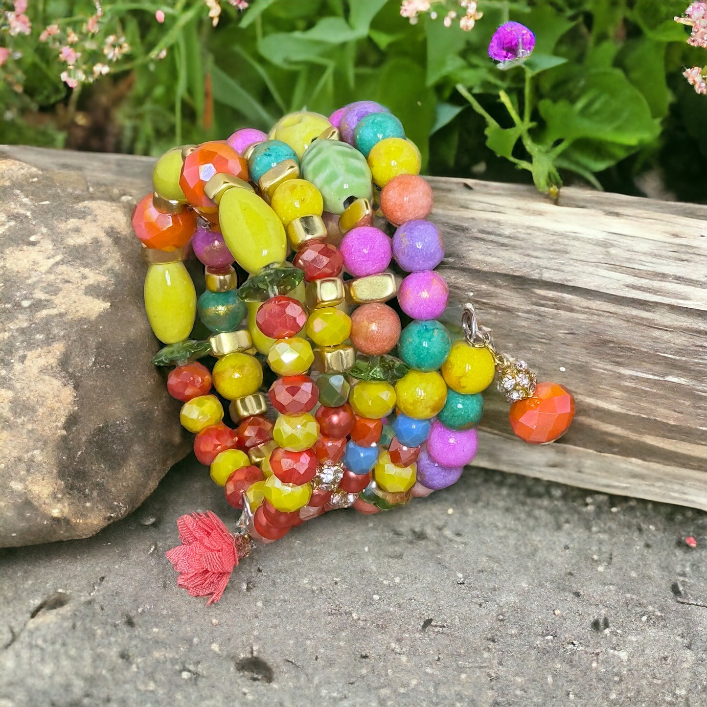 Spring Has Sprung Wire Wrap Bracelet
