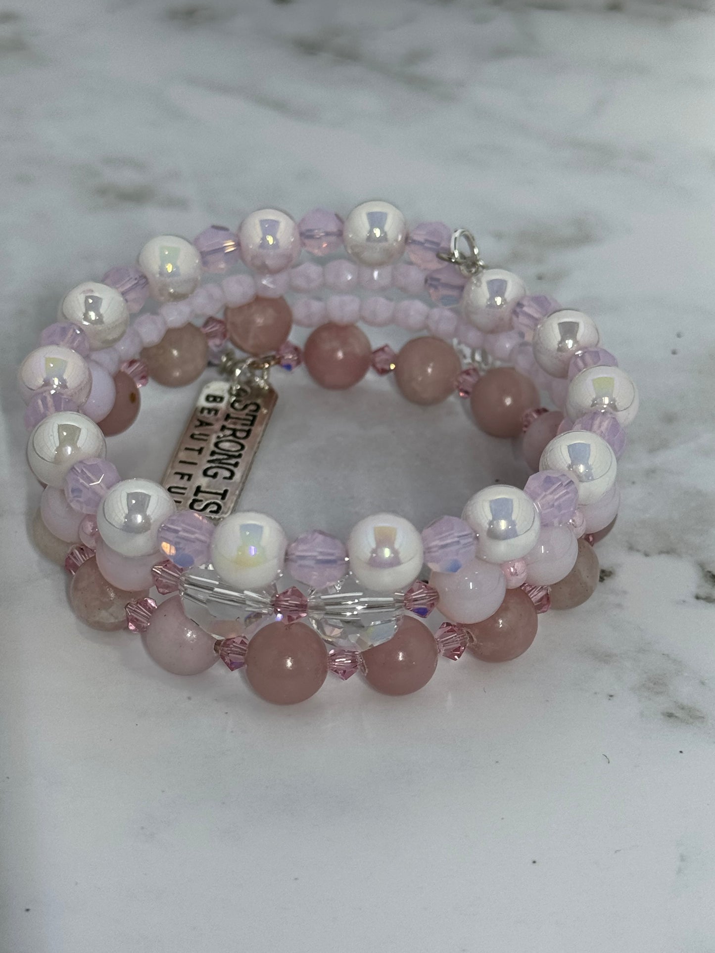 Strong Is Beautiful Wire Wrap Bracelet