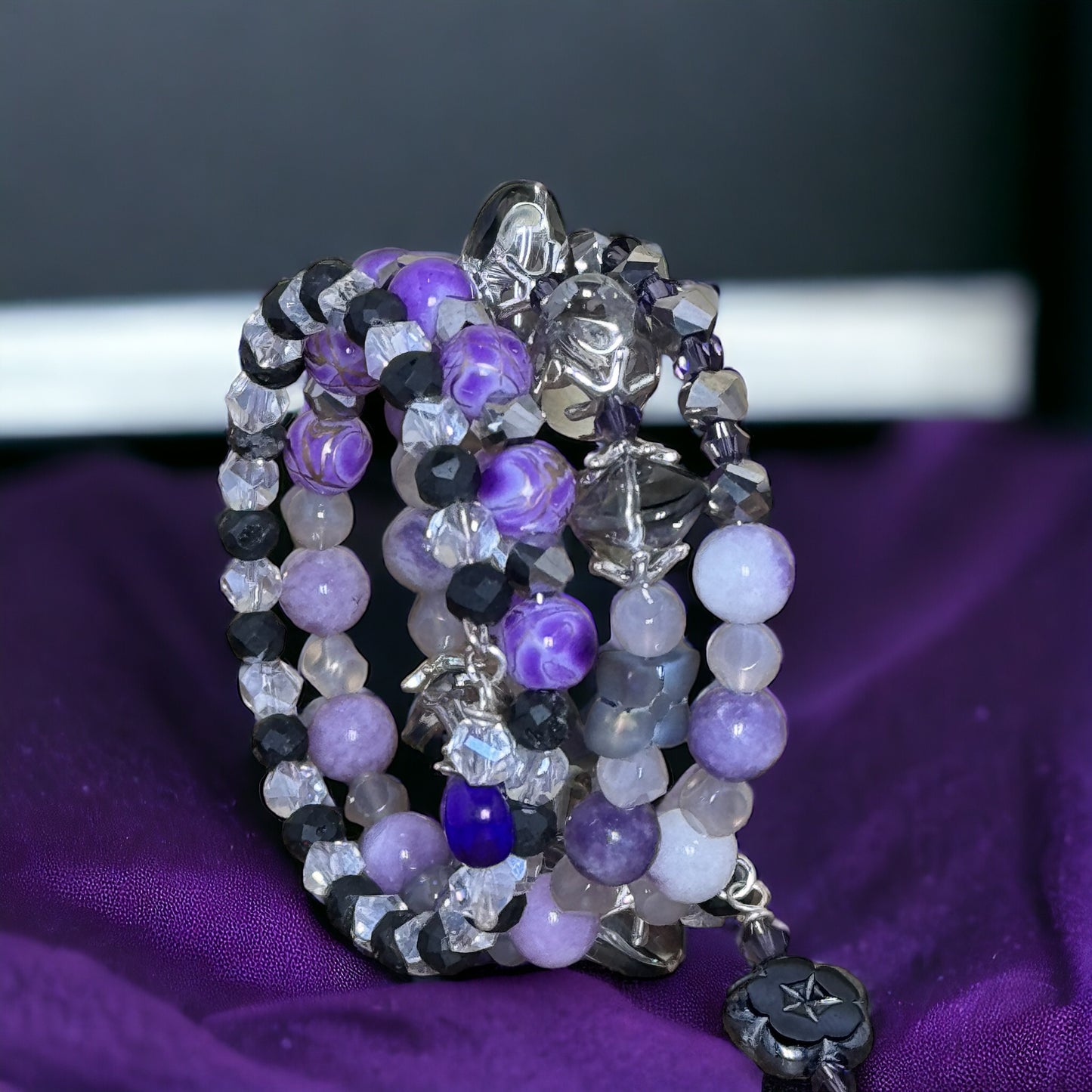 Purple Rain Wire Wrap Bracelet