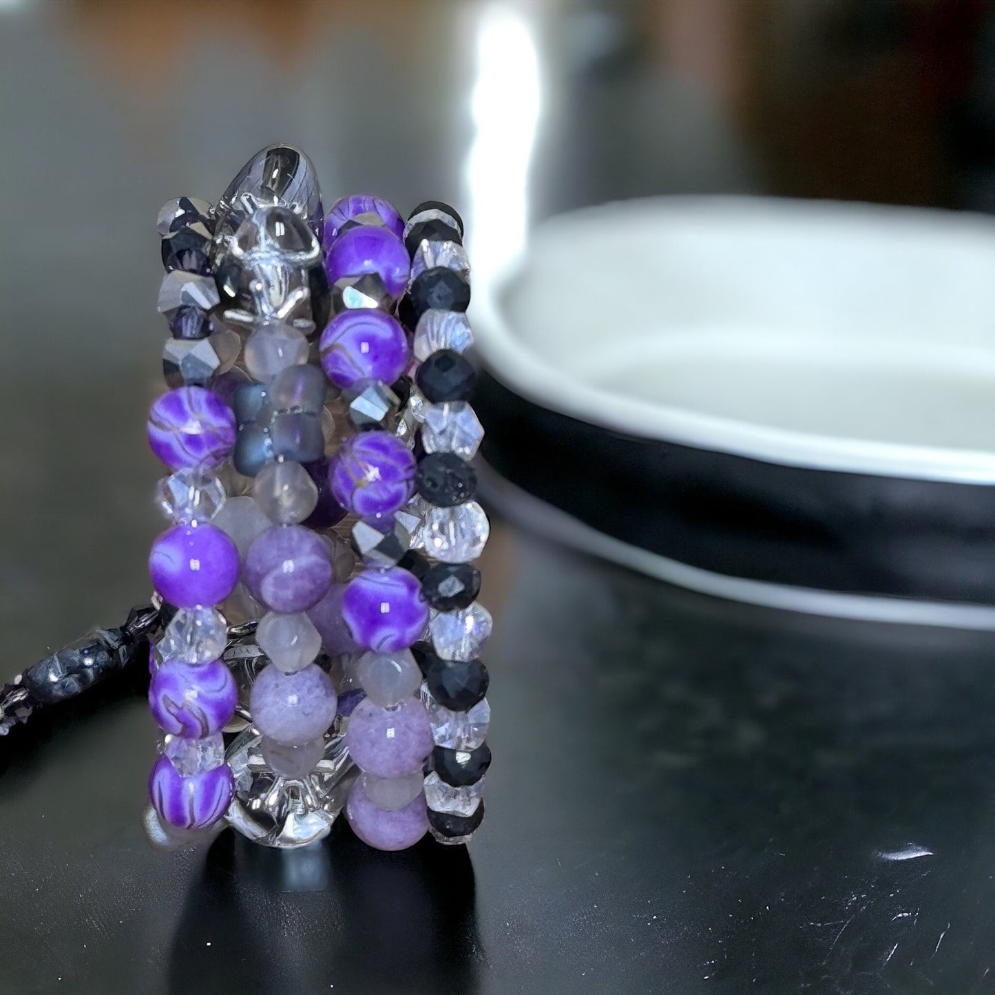 Purple Rain Wire Wrap Bracelet