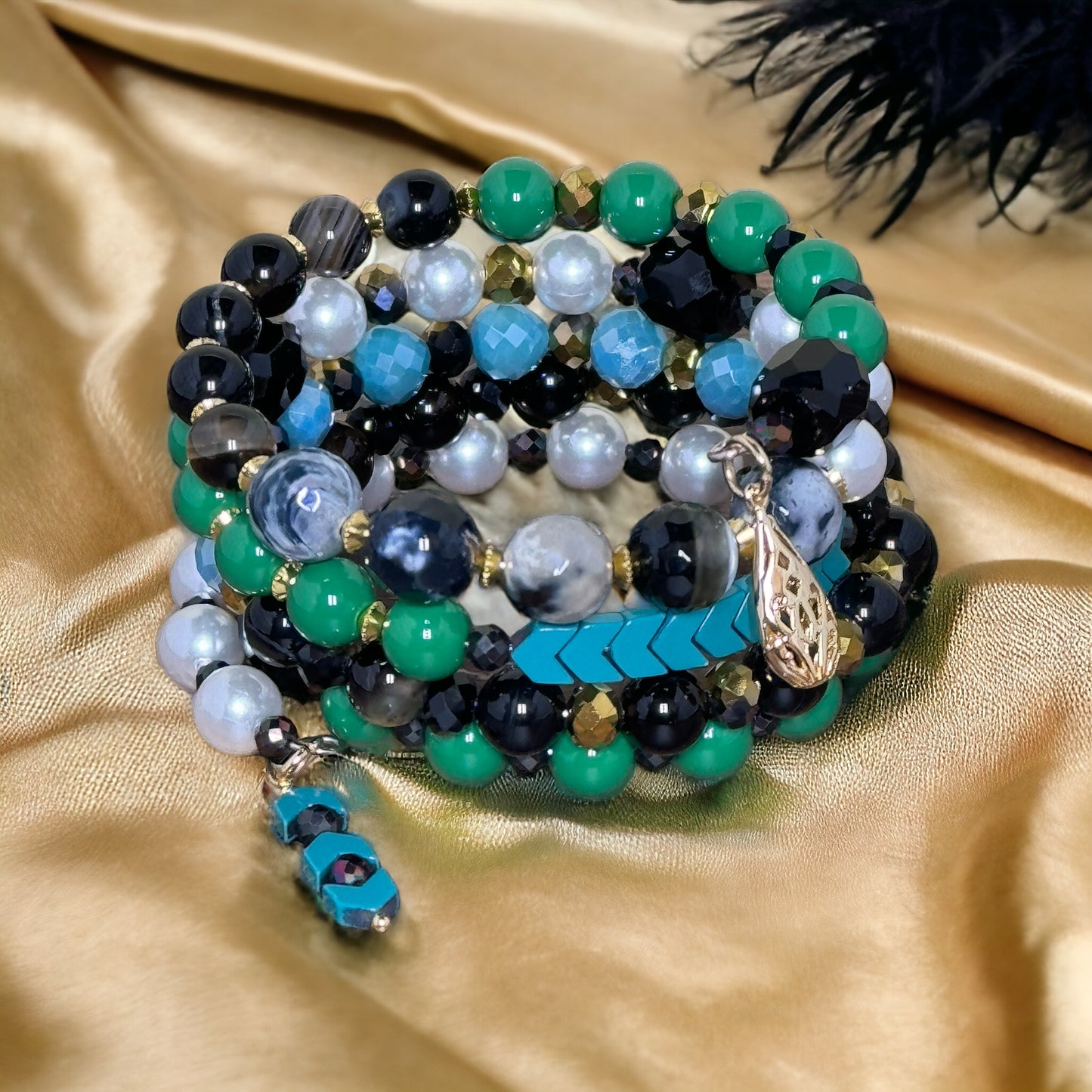 Art Deco Wire Wrap Bracelet