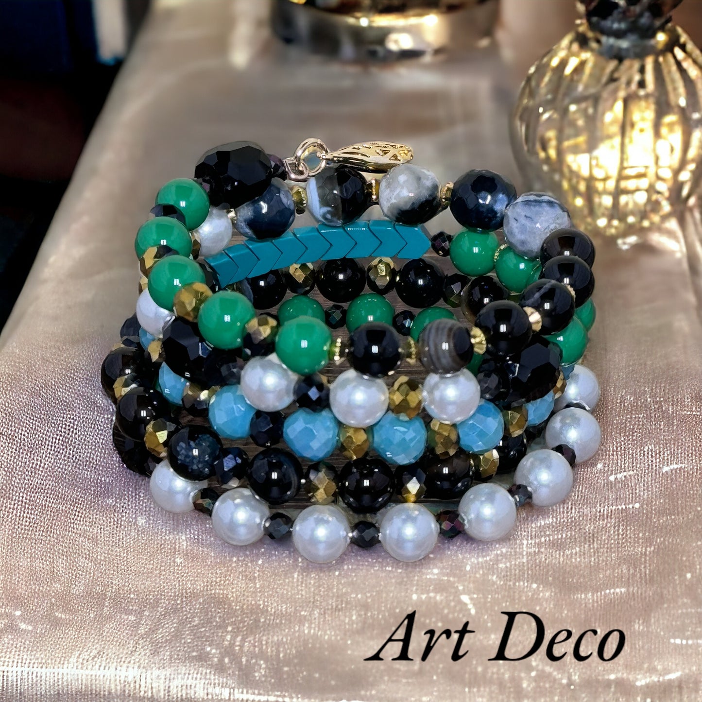 Art Deco Wire Wrap Bracelet