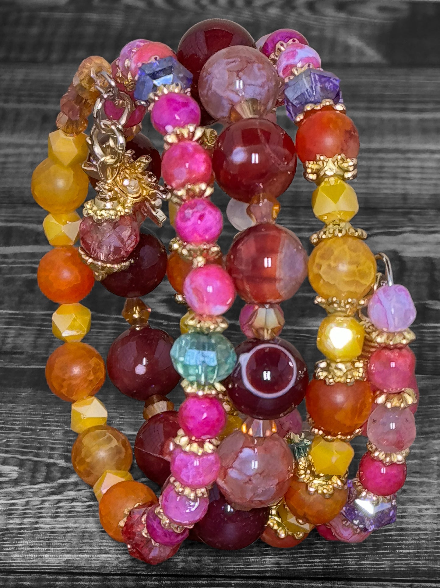 Summer Sunrise Wire Wrap Bracelet