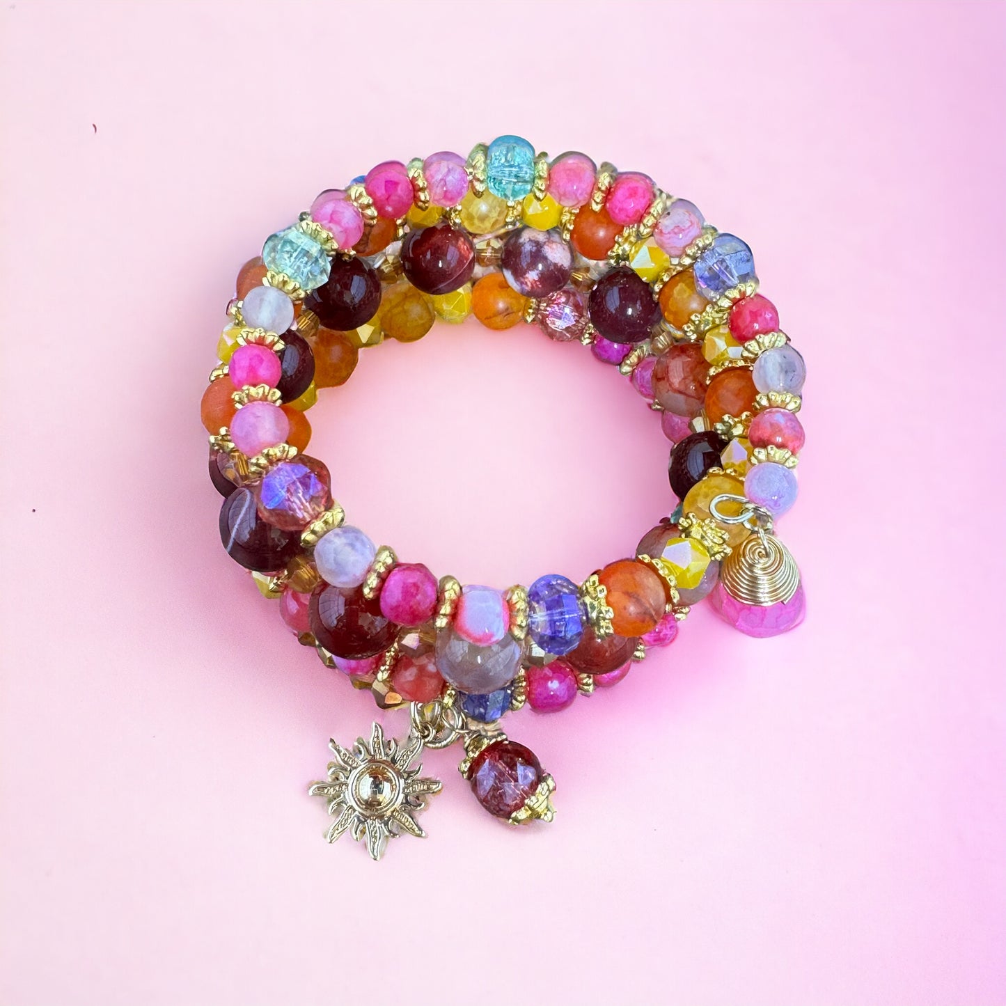 Summer Sunrise Wire Wrap Bracelet