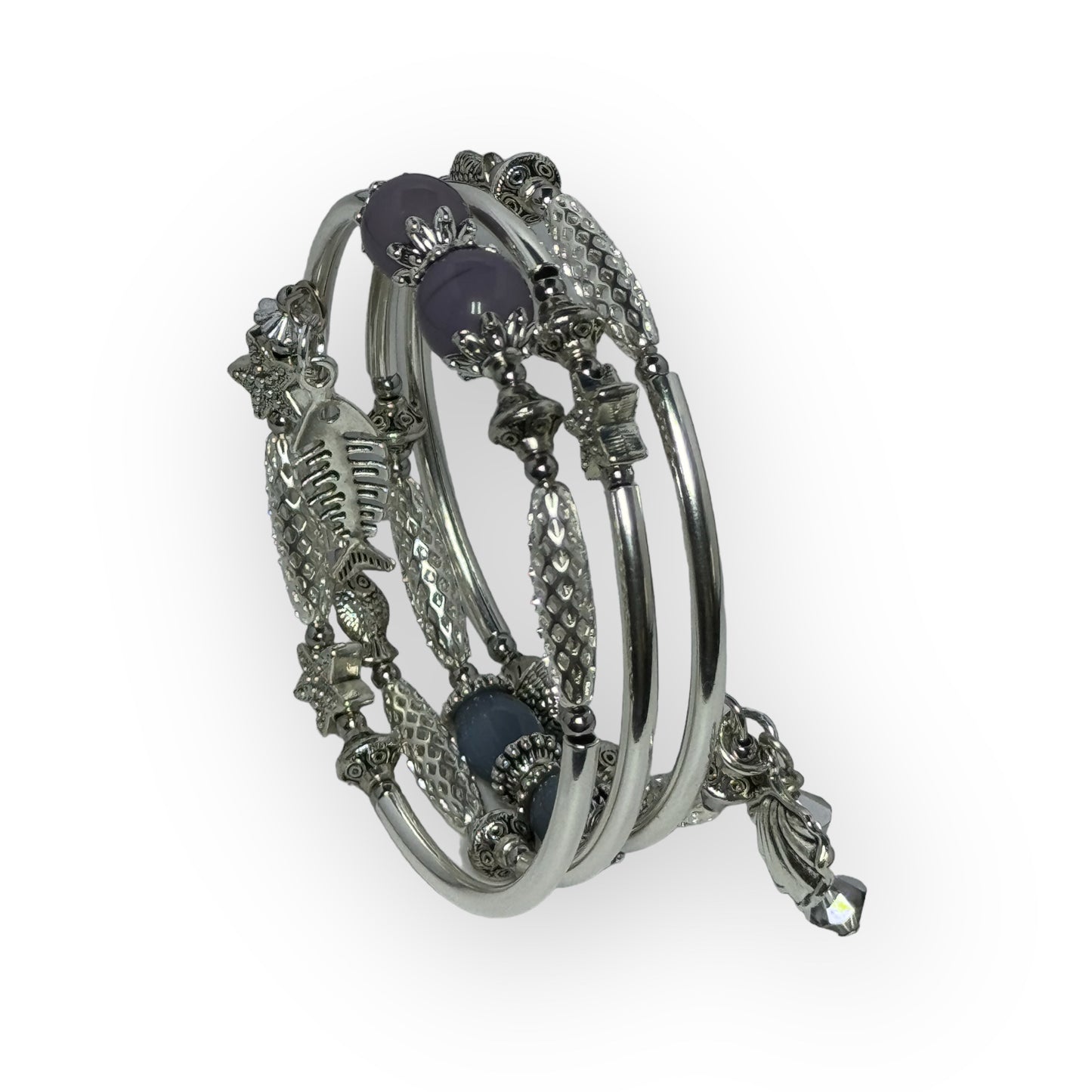 Coastal Charm Wire Wrap Bracelet