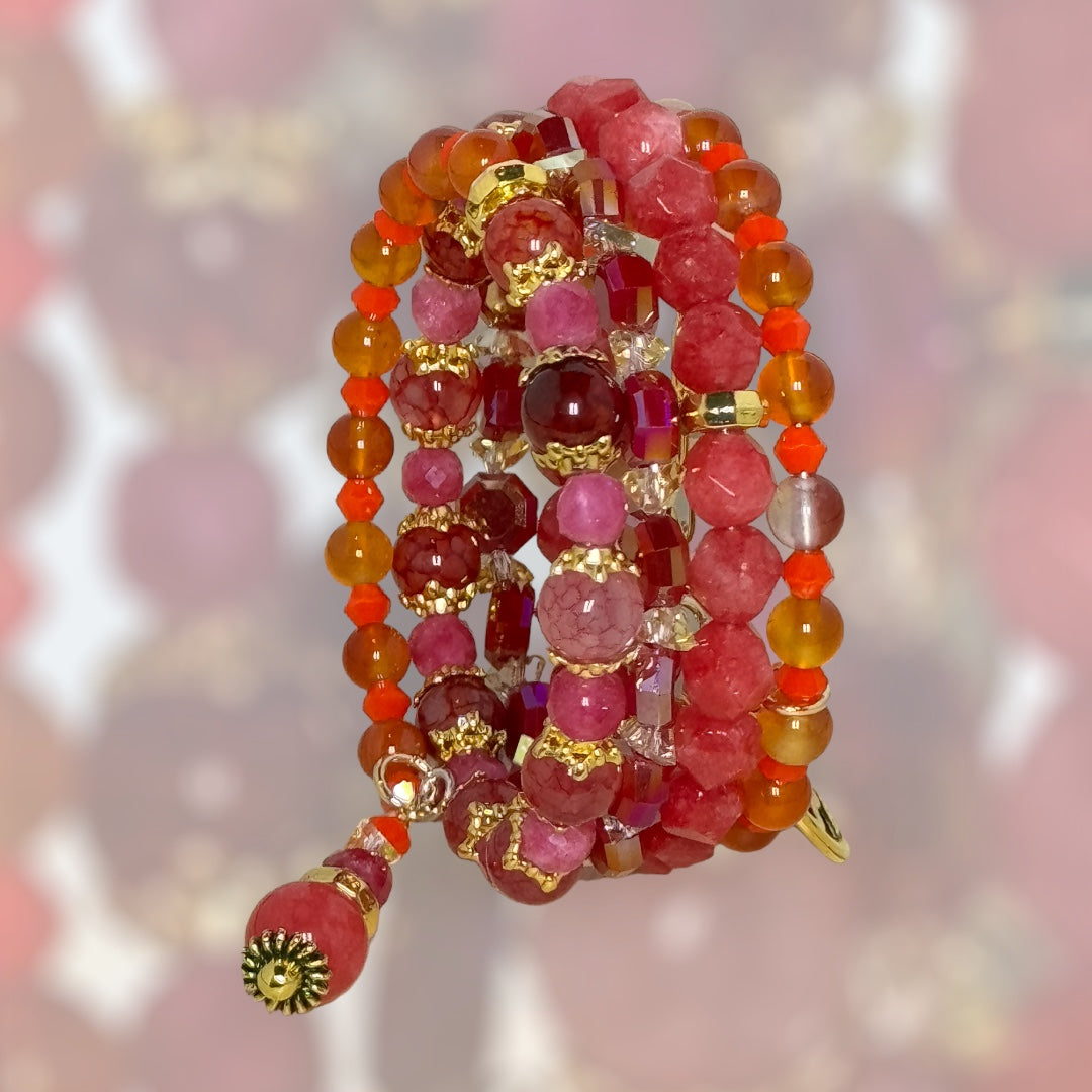 Tropical Heat Wire Wrap Bracelet