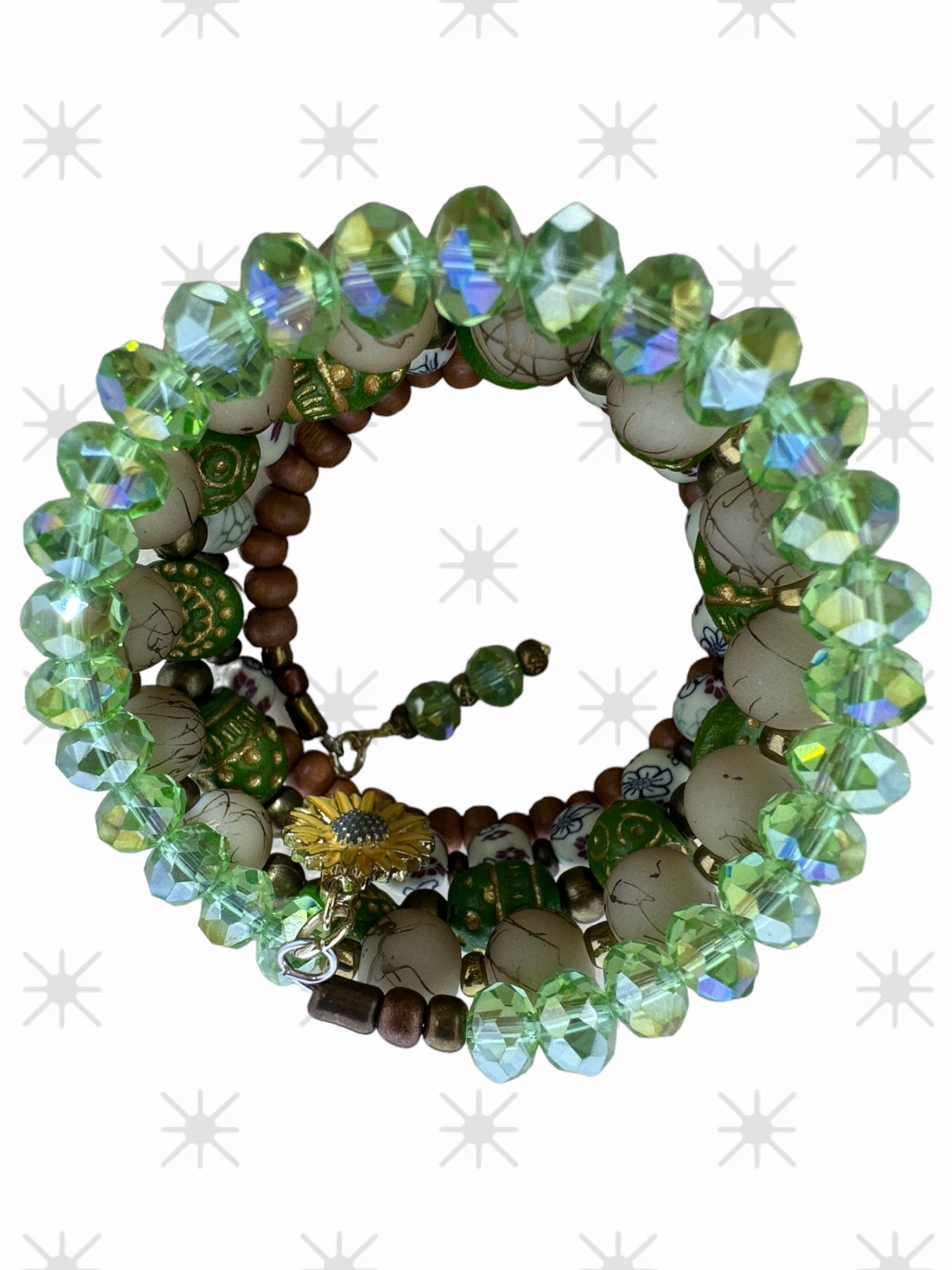 Sunflower Vibes Wire Wrap Bracelet