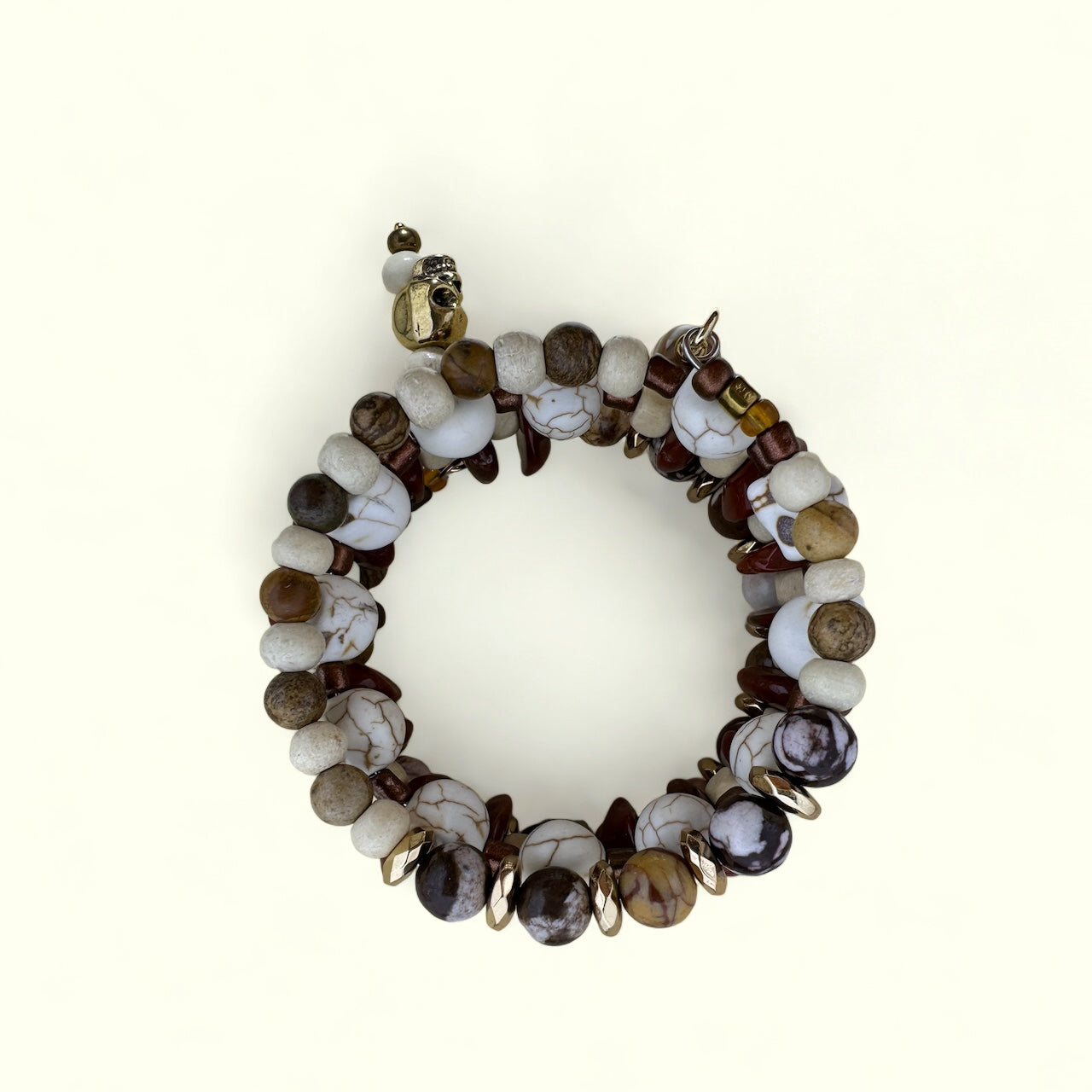 Skullin' Bones Wire Wrap Bracelet
