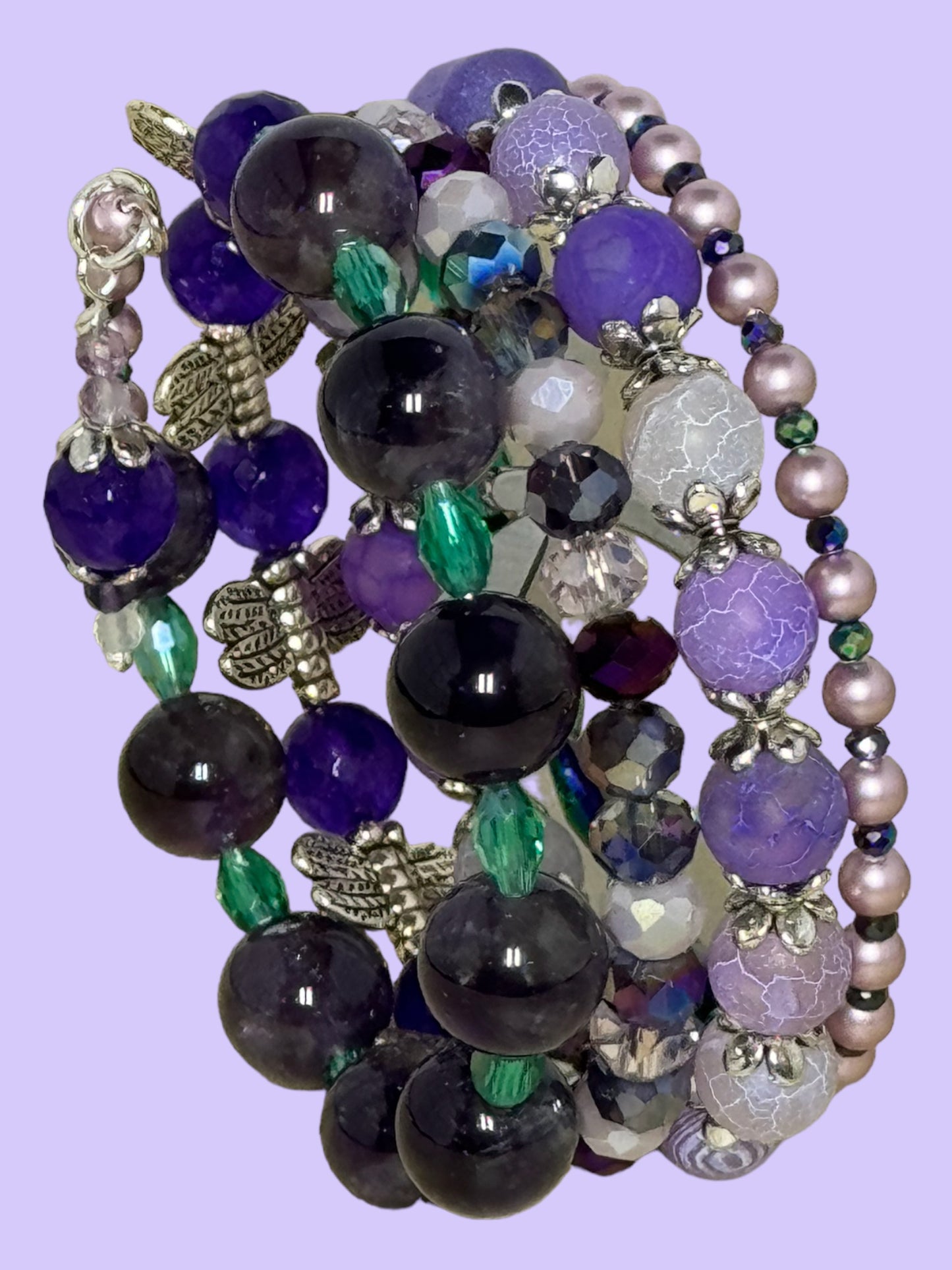 Violet Glade Wire Wrap Bracelet