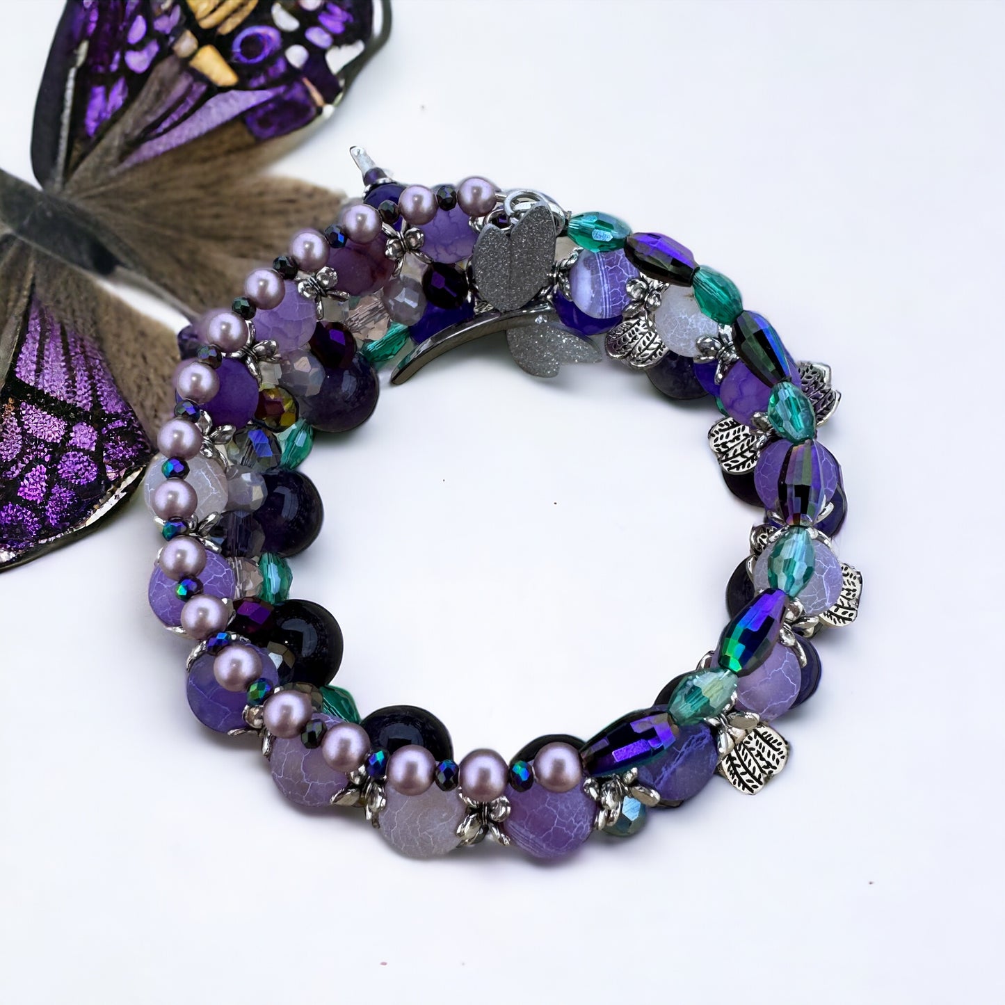 Violet Glade Wire Wrap Bracelet
