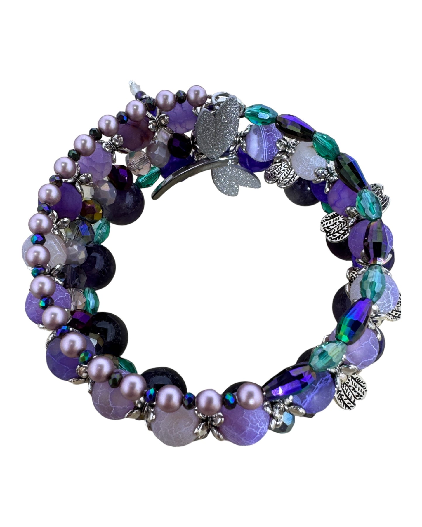 Violet Glade Wire Wrap Bracelet