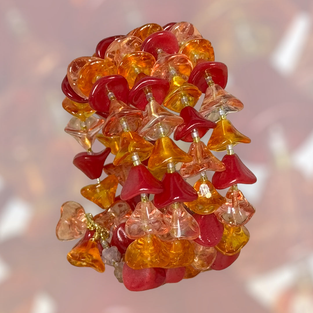 Floral Fancy Wire Wrap Bracelet