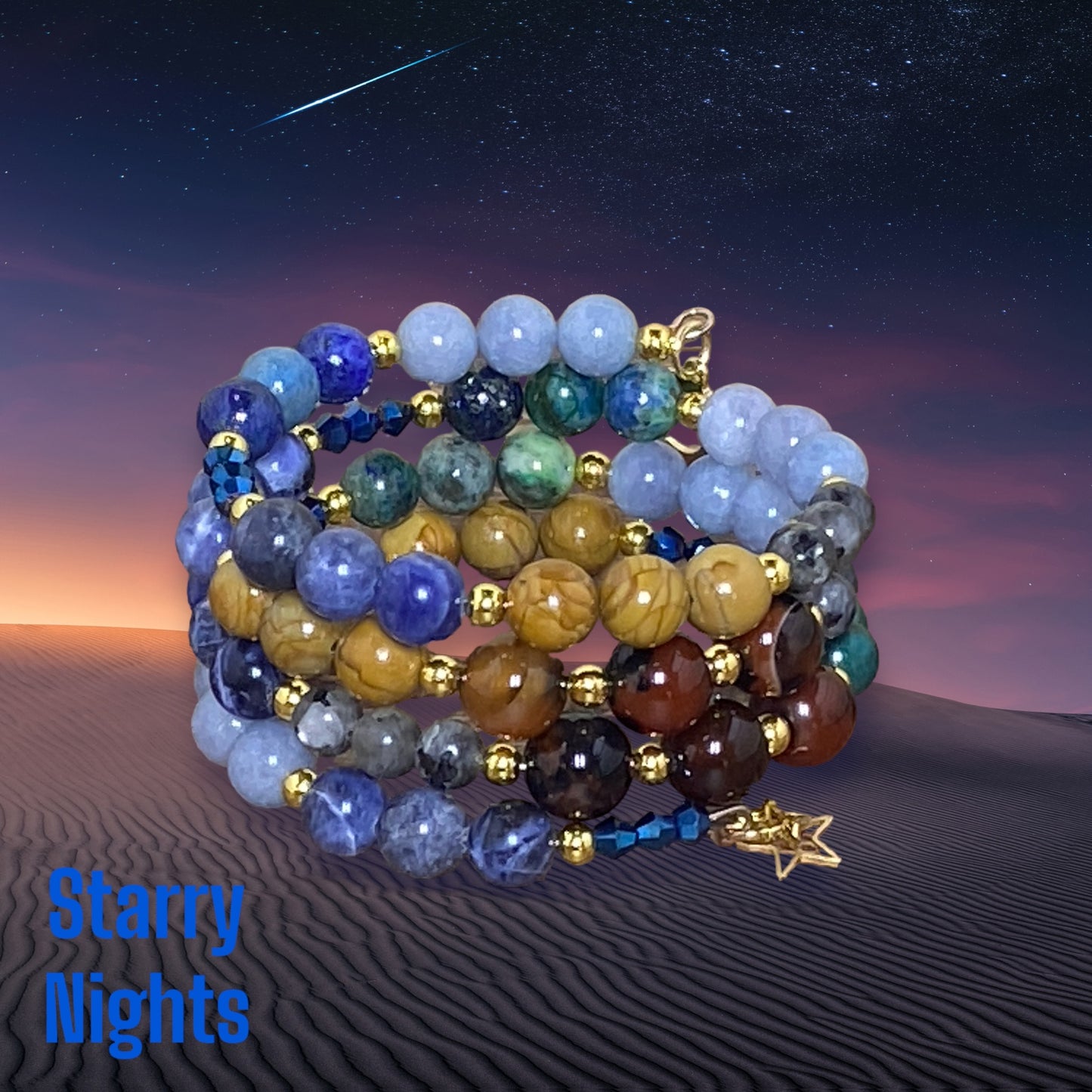 Starry Nights Wire Wrap Bracelet