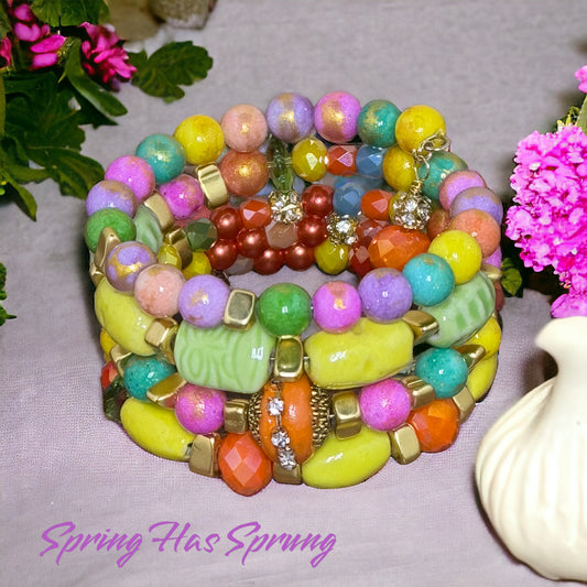 Spring Has Sprung Wire Wrap Bracelet