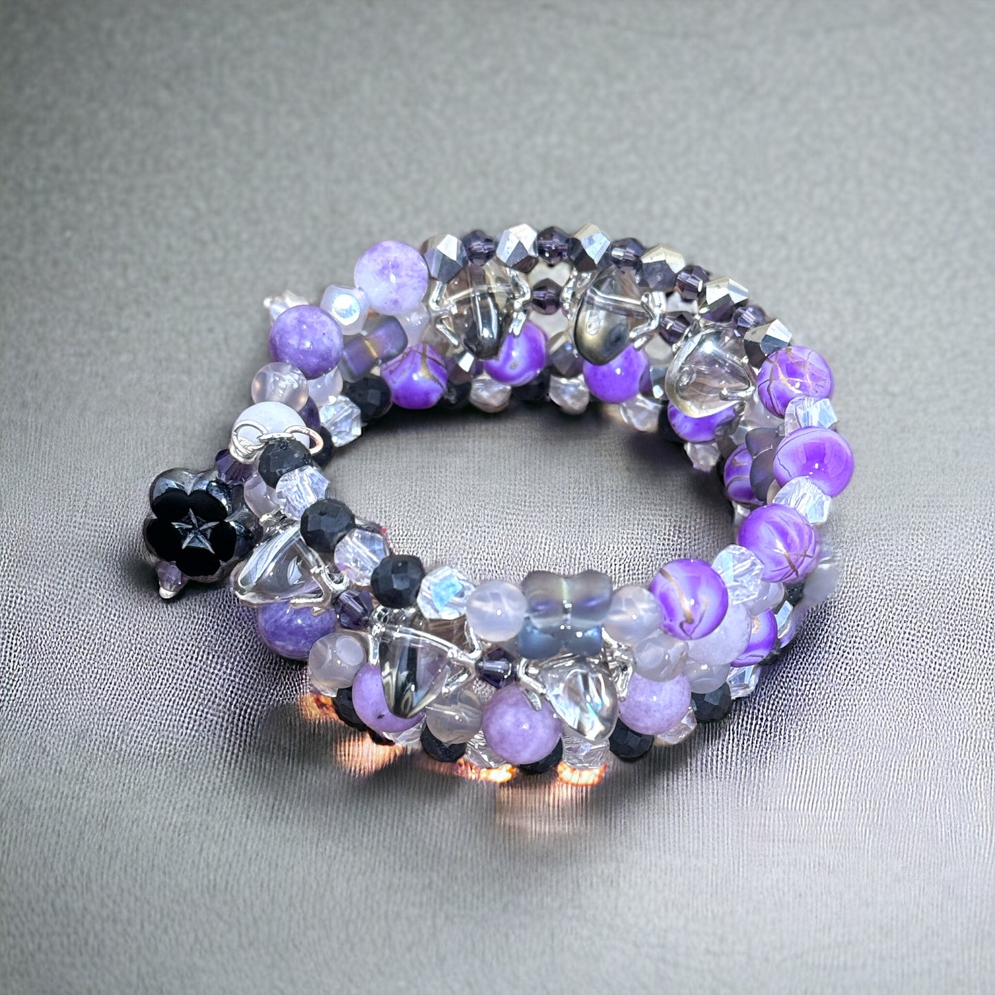 Purple Rain Wire Wrap Bracelet