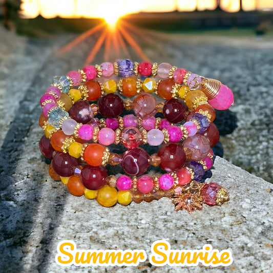 Summer Sunrise Wire Wrap Bracelet