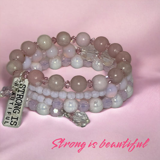 Strong Is Beautiful Wire Wrap Bracelet